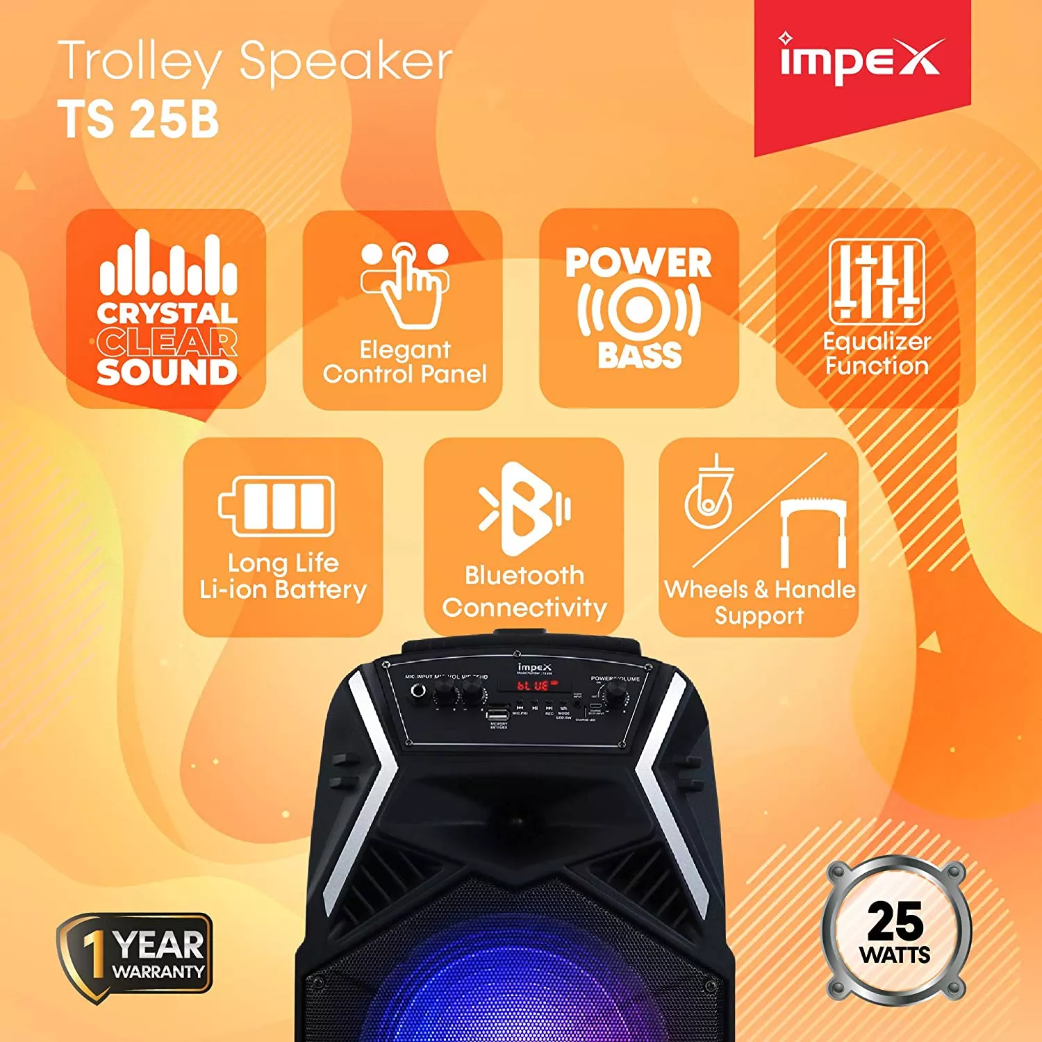 Impex best sale trolley speaker